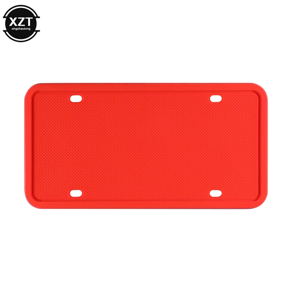 Car Silicone License Plate Frame Kit Detachable Waterproof Screw Mounted Number Plates Holder Bracket  for US Canada Automobile