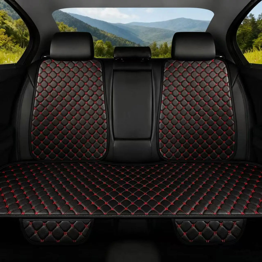Car seat cushion leather all season universal 7-piece set, single seat anti slip, wear-resistant, no tie, portable rear five sea