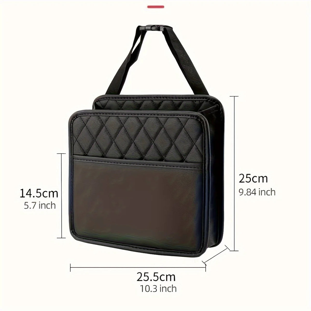 Premium Synthetic PU Leather Car Seat Storage Bag - Universal For All Car Models - Keep Your Car Clean And Organized