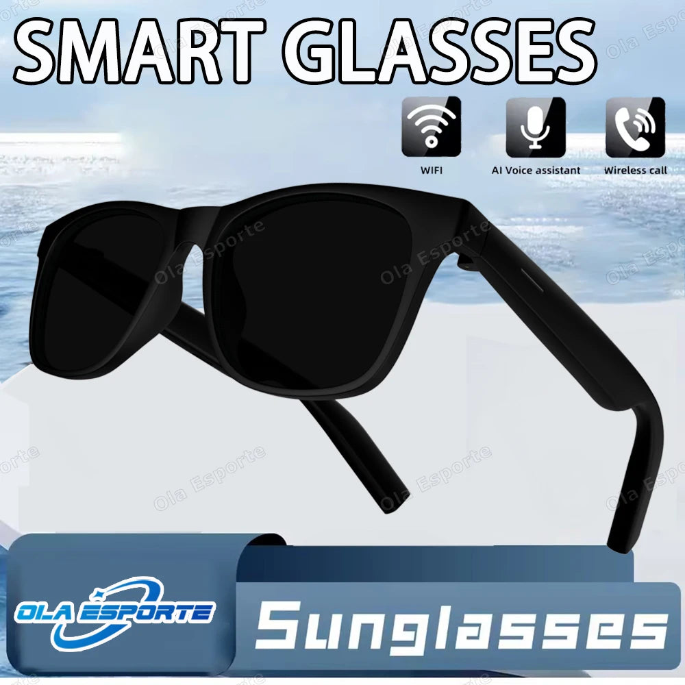2026 AI Smart Glasses Multifunctional Camera Bluetooth Call Voice Assistant Control Music Player UV Polarized Outdoor Sunglasses