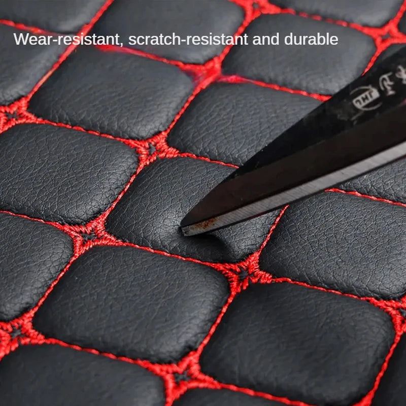 Car Seat Cover Universal PU Leather Seat Cushion Protective Cover Auto Protector Pad with Storage Pocket Four Seasons
