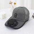 Solar Powered Fan Hat Breathable Sun Hat with Built in Cooling Fan USB Rechargeable Outdoor Baseball Cap for Hiking Beach Summer