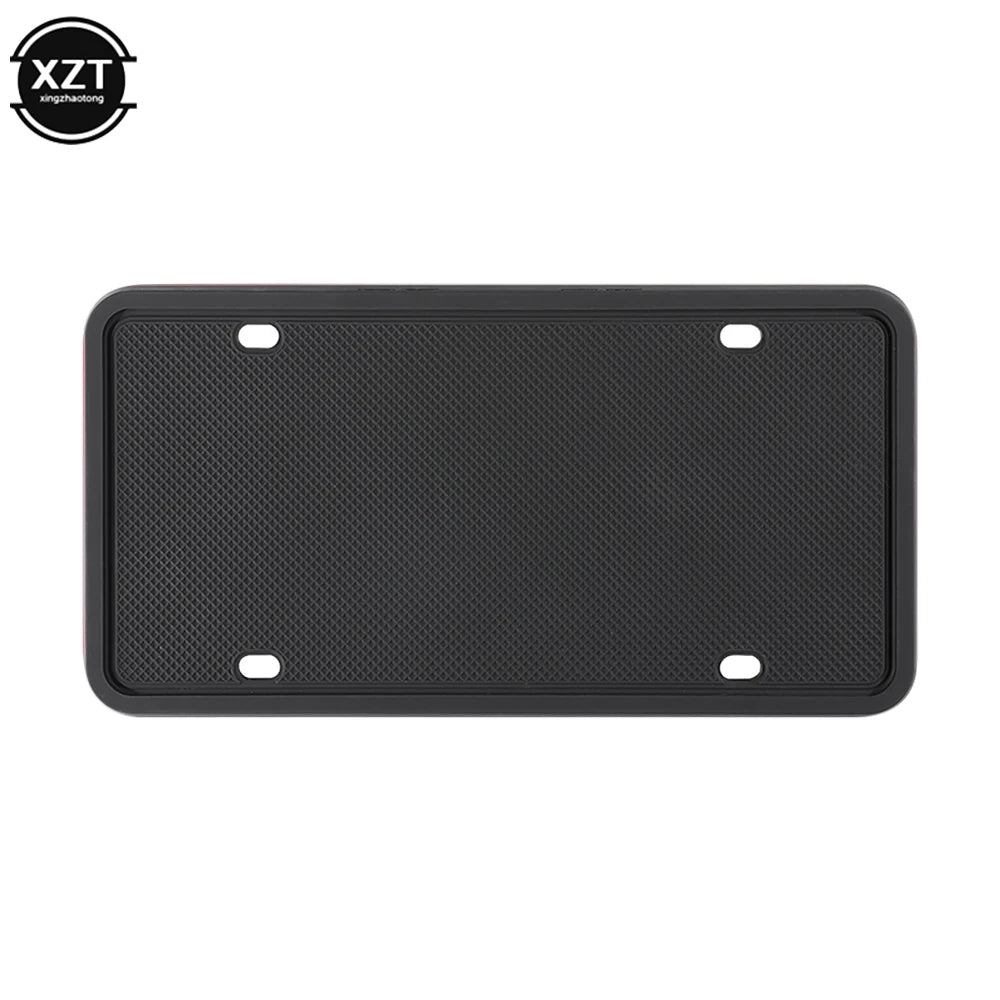 Car Silicone License Plate Frame Kit Detachable Waterproof Screw Mounted Number Plates Holder Bracket  for US Canada Automobile