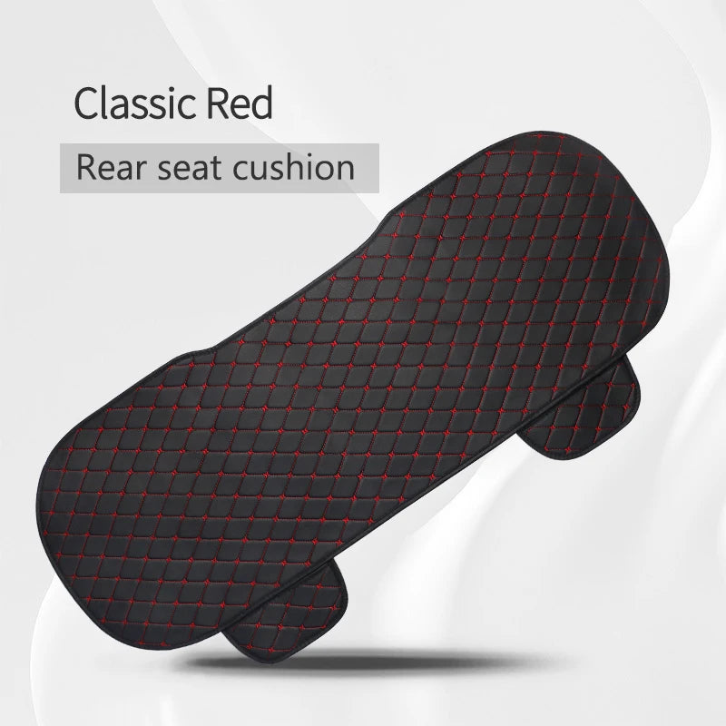 Universal Full Set PU Leather Car Seat Covers Front & Rear Four-Season Breathable Seat Cushion Anti-Slip Auto Seat Protector