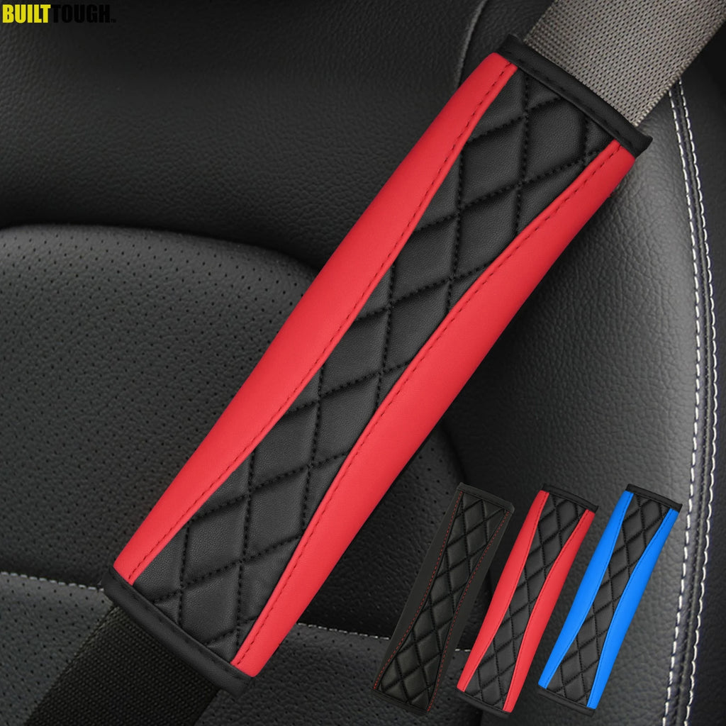 Universal PU Leather Car Seat Belt Cover Protector Two-tone Safety Belt Shoulder Pad Cushions Car Accessories