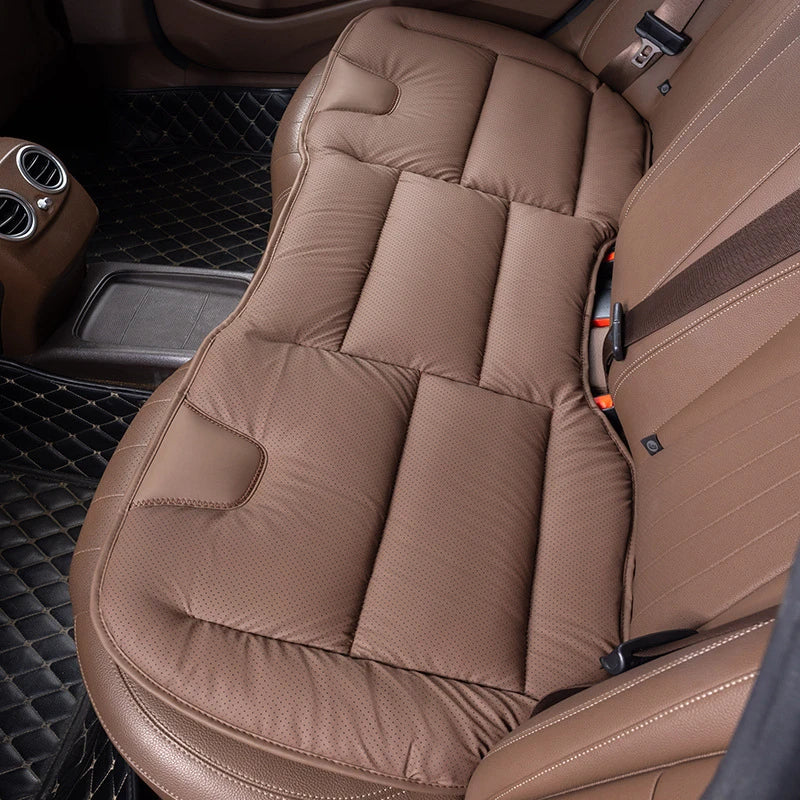 Universal Nappa Leather Rear Car Seat Cushion Seats Breathable Ventilated Comfort Seats Protection Pad Auto Accessories