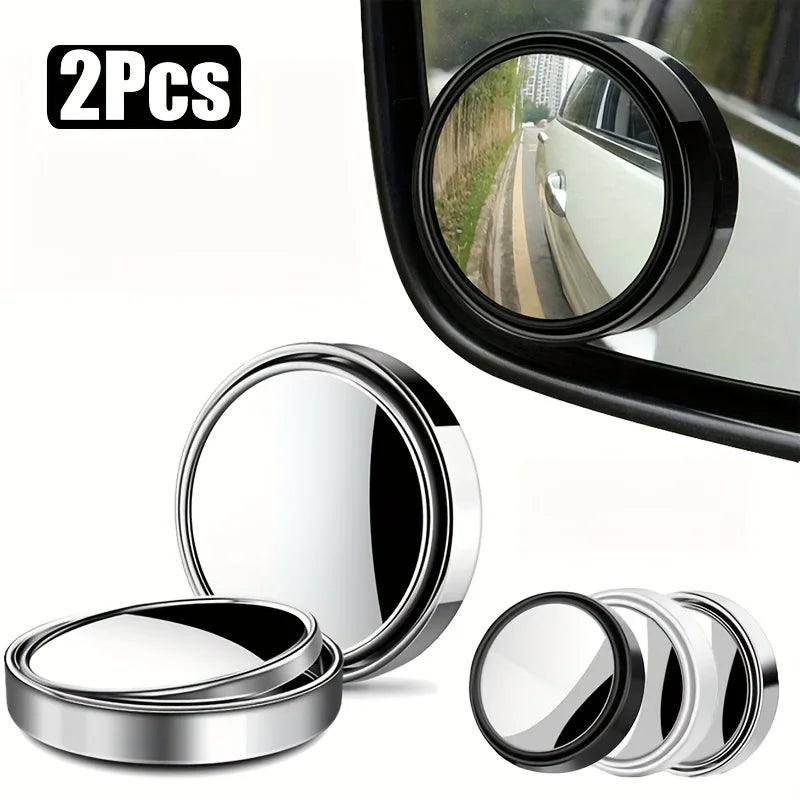 2-piece Set of 360 Degree High-definition Circular Car Rearview Mirrors, Reverse Blind Spot Rearview Mirror Auxiliary Mirror - AliExpress