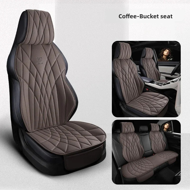 Universal Car Seat Cover Set Leather Car Seat Protective Covers Car Accessories Interior Comfortable Auto Seat Cushion Full Set