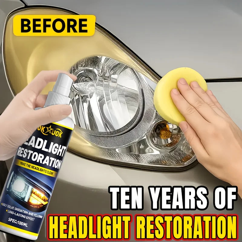 100ML Ceramic Auto Headlight Repair Spray - Advanced Headlight Repair and Protection, Removes Yellowing and Oxidation
