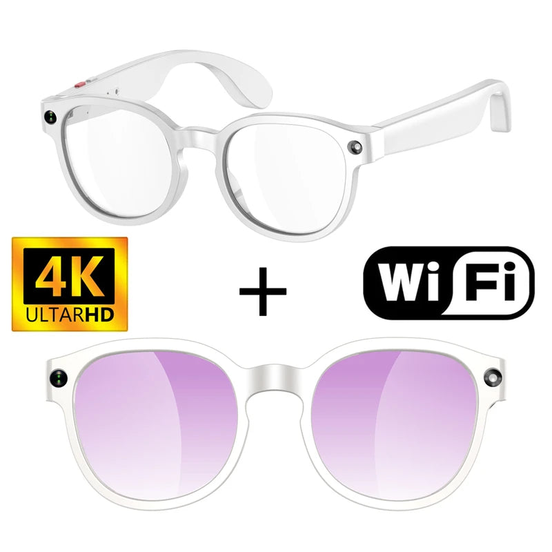AI Smart Glasses Translation Glasses 8MP HD Camera 4K Shooting Image Bluetooth Call Recording Music Photo Recognition Sunglasses